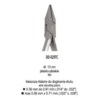 Kleszcze Adams do doginania drutu z wkładką z węglika spiekanego