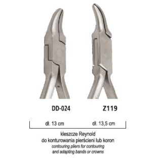 Kleszcze Reynold do konturowania pierścieni lub koron