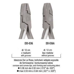 Kleszcze De La Rosa do formowania i konturowania łuków
