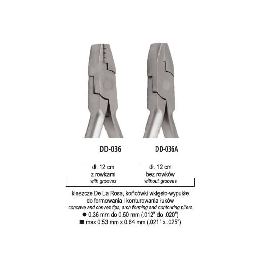 Kleszcze De La Rosa do formowania i konturowania łuków